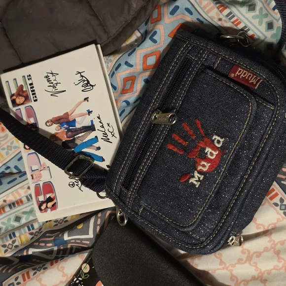 Vintage Y2K MUDD Denim Combo Wallet Mini Crossbody Purse - Picture 5 of 8